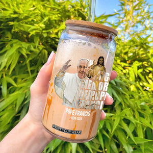 In Loving Memory of Pope Francis Glass Can Viva il Papa 1936-2025 TS02 Print Your Wear