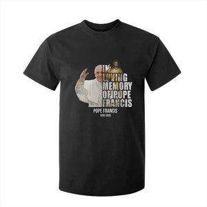 In Loving Memory of Pope Francis T Shirt For Kid Viva il Papa 1936-2025 TS02 Black Print Your Wear