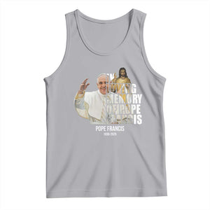 In Loving Memory of Pope Francis Tank Top Viva il Papa 1936-2025 TS02 Athletic Heather Print Your Wear