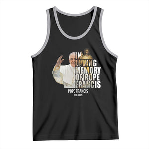 In Loving Memory of Pope Francis Tank Top Viva il Papa 1936-2025 TS02 Black Athletic Heather Print Your Wear