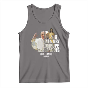 In Loving Memory of Pope Francis Tank Top Viva il Papa 1936-2025 TS02 Deep Heather Print Your Wear
