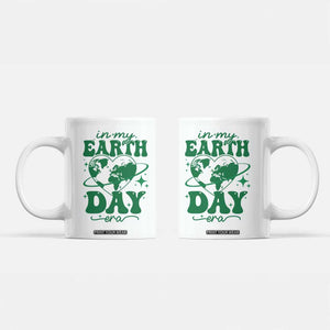 In My Earth Day Era Coffee Mug Cute Groovy Planet Heart TS02 White Print Your Wear