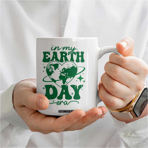 In My Earth Day Era Coffee Mug Cute Groovy Planet Heart TS02 Print Your Wear