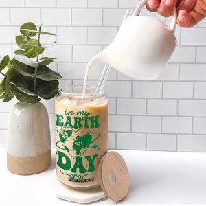 In My Earth Day Era Glass Can Cute Groovy Planet Heart TS02 Print Your Wear