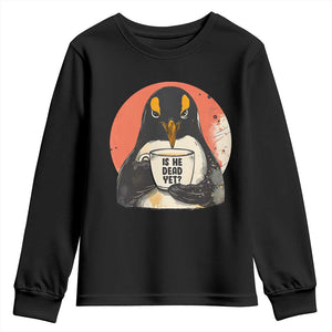 Is He Dead Yet Youth Sweatshirt Penguins Resist and Persist TS10 Black Print Your Wear