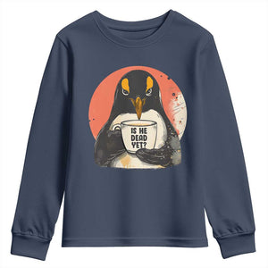 Is He Dead Yet Youth Sweatshirt Penguins Resist and Persist TS10 Navy Print Your Wear