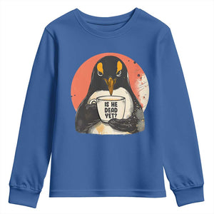 Is He Dead Yet Youth Sweatshirt Penguins Resist and Persist TS10 Royal Blue Print Your Wear