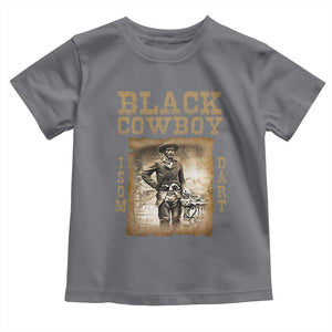 Isom Dart Toddler T Shirt Black Cowboy Western Legend Vintage TS02 Charcoal Print Your Wear