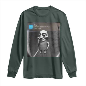 Italian Brainrot Tung Tung Tung Sahur Long Sleeve Shirt Internet Memes Ring with Motion TS10 Dark Forest Green Print Your Wear