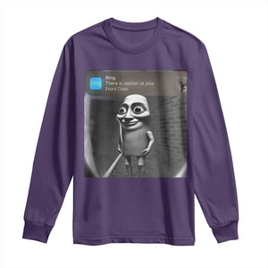 Italian Brainrot Tung Tung Tung Sahur Long Sleeve Shirt Internet Memes Ring with Motion TS10 Purple Print Your Wear