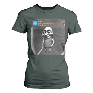 Italian Brainrot Tung Tung Tung Sahur T Shirt For Women Internet Memes Ring with Motion TS10 Dark Forest Green Print Your Wear