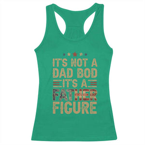It's Not A Dad Bod It's A Father Figure Racerback Tank Top Funny Retro Vintage American Flag TS10 Irish Green Print Your Wear