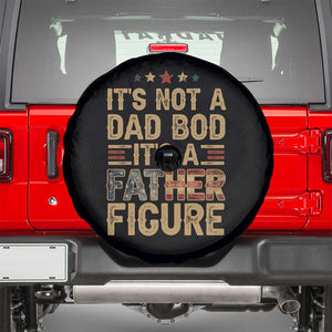 It's Not A Dad Bod It's A Father Figure Spare Tire Cover Funny Retro Vintage American Flag TS10 Black Print Your Wear