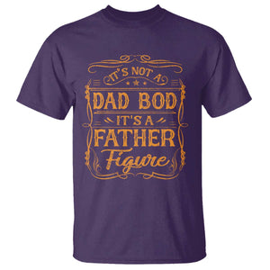 Its Not A Dad Bod T Shirt - Its A Father Figure Fathers Day Funny Retro Vintage Tee TS10 Purple Print Your Wear