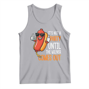 It's Not A Party Until The Wiener Comes Out Tank Top Funny Hot Dog Joke BBQ 4th of July Cookout TS02 Athletic Heather Print Your Wear