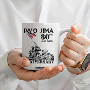 Iwo Jima WWII Veteran Coffee Mug 80th Anniversary 4th of July US Flag TS02 Print Your Wear