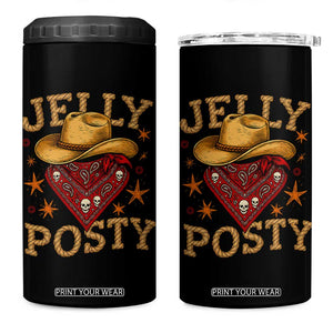 Jelly Posty Cowboy Bandana 4 in 1 Can Cooler Tumbler Funny Country Western Rodeo TS02 One Size: 16 oz Black Print Your Wear