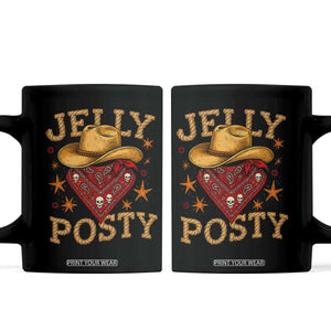 Jelly Posty Cowboy Bandana Coffee Mug Funny Country Western Rodeo TS02 Black Print Your Wear