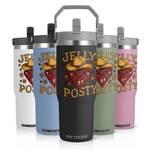Jelly Posty Cowboy Bandana Flip Straw Tumbler Funny Country Western Rodeo TS02 Print Your Wear
