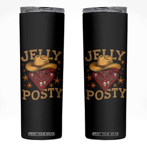 Jelly Posty Cowboy Bandana Skinny Tumbler Funny Country Western Rodeo TS02 Black Print Your Wear