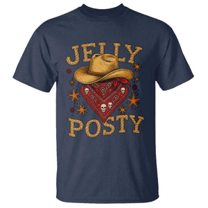 Jelly Posty Cowboy Bandana T Shirt Funny Country Western Rodeo TS02 Navy Print Your Wear