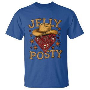 Jelly Posty Cowboy Bandana T Shirt Funny Country Western Rodeo TS02 Royal Blue Print Your Wear