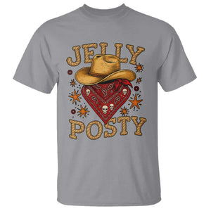 Jelly Posty Cowboy Bandana T Shirt Funny Country Western Rodeo TS02 Sport Gray Print Your Wear