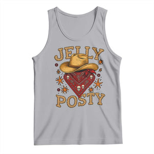 Jelly Posty Cowboy Bandana Tank Top Funny Country Western Rodeo TS02 Athletic Heather Print Your Wear