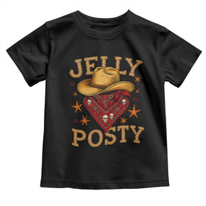 Jelly Posty Cowboy Bandana Toddler T Shirt Funny Country Western Rodeo TS02 Black Print Your Wear