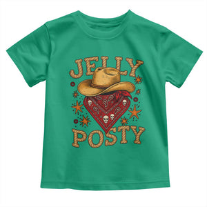 Jelly Posty Cowboy Bandana Toddler T Shirt Funny Country Western Rodeo TS02 Irish Green Print Your Wear