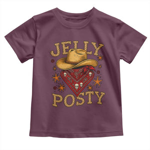 Jelly Posty Cowboy Bandana Toddler T Shirt Funny Country Western Rodeo TS02 Maroon Print Your Wear