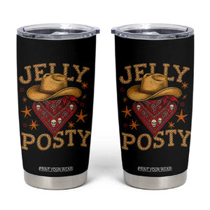 Jelly Posty Cowboy Bandana Tumbler Cup Funny Country Western Rodeo TS02 Black Print Your Wear