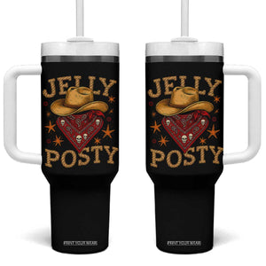 Jelly Posty Cowboy Bandana Tumbler With Handle Funny Country Western Rodeo TS02 One Size: 40 oz Black Print Your Wear
