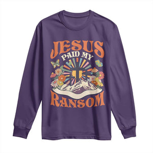 Jesus Paid My Ransom Long Sleeve Shirt Jesus Christian Faith Good Friday Bible Verse TS11 Purple Print Your Wear