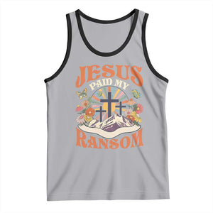 Jesus Paid My Ransom Tank Top Jesus Christian Faith Good Friday Bible Verse TS11 Athletic Heather Black Print Your Wear