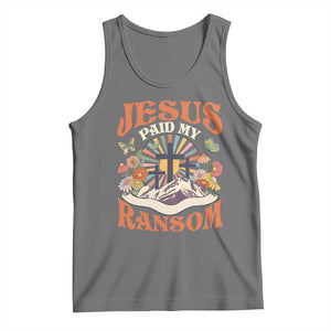 Jesus Paid My Ransom Tank Top Jesus Christian Faith Good Friday Bible Verse TS11 Black Heather Print Your Wear