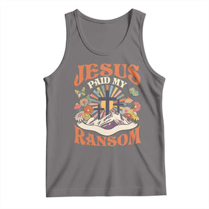 Jesus Paid My Ransom Tank Top Jesus Christian Faith Good Friday Bible Verse TS11 Deep Heather Print Your Wear