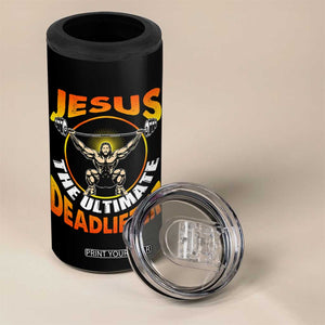 Jesus The Ultimate Deadlifter 4 in 1 Can Cooler Tumbler Funny Jesus Workout Motivation Bodybuilding Fitness TS02 Print Your Wear