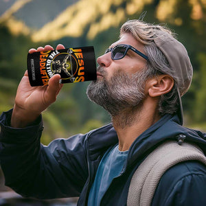 Jesus The Ultimate Deadlifter 4 in 1 Can Cooler Tumbler Funny Jesus Workout Motivation Bodybuilding Fitness TS02 Print Your Wear