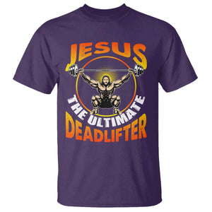 Jesus The Ultimate Deadlifter T Shirt Funny Jesus Workout Motivation Bodybuilding Fitness TS02 Purple Print Your Wear