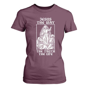 Jesus The Way The Truth The Life T Shirt For Women Religious Christian Faith TS02 Maroon Print Your Wear