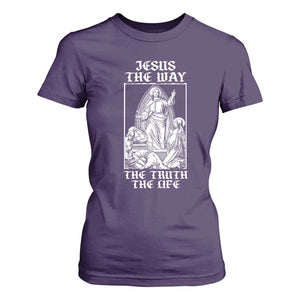 Jesus The Way The Truth The Life T Shirt For Women Religious Christian Faith TS02 Purple Print Your Wear