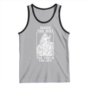 Jesus The Way The Truth The Life Tank Top Religious Christian Faith TS02 Athletic Heather Black Print Your Wear