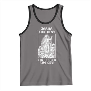Jesus The Way The Truth The Life Tank Top Religious Christian Faith TS02 Deep Heather Black Print Your Wear