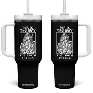 Jesus The Way The Truth The Life Tumbler With Handle Religious Christian Faith TS02 One Size: 40 oz Black Print Your Wear