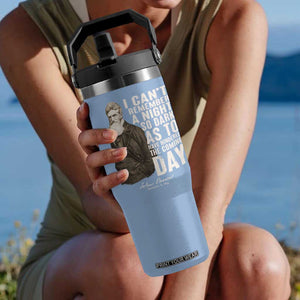John Brown Flip Straw Tumbler I Cannot Remember A Night So Dark As To Have Hindered The Coming Day TS09 One Size: 30 oz Light Blue Print Your Wear