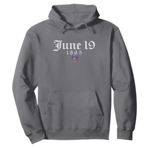 June 19 1865 Juneteenth Flag Hoodie Celebrating Black Freedom History TS10 Charcoal Print Your Wear