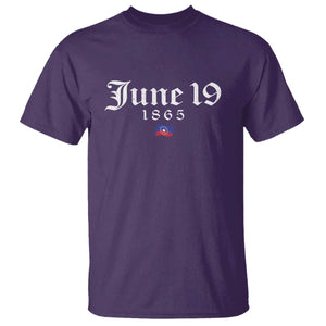 June 19 1865 Juneteenth Flag T Shirt Celebrating Black Freedom History TS10 Purple Print Your Wear