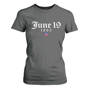 June 19 1865 Juneteenth Flag T Shirt For Women Celebrating Black Freedom History TS10 Dark Heather Print Your Wear