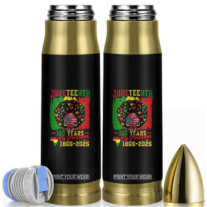 Juneteenth 160 Years Of Freedom Bullet Tumbler African American Pride TS11 Black Print Your Wear
